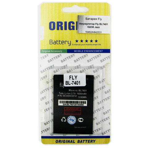 Батарея Аккумулятор Fly BL7401 iQ238 Аккумулятор Fly BL7401 iQ238