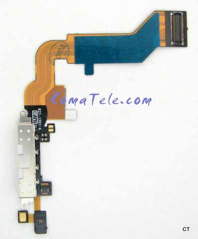 Шлейф Шлейф iPhone 4S для зарядки white Шлейф iPhone 4S для зарядки white