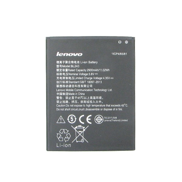 Батарея Аккумулятор Lenovo BL243 A7000 / A7600 / K3 Note / A5860 / S5600 2900mAh Аккумулятор Lenovo BL243 A7000 / A7600 / K3 Note / A5860 / S5600 2900mAh
