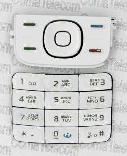 Клавиатура Клавиатура Nokia 5200 white + русс. Клавиатура Nokia 5200 white + русс.
