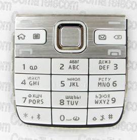 Клавиатура Клавиатура Nokia E52 white + русс. Клавиатура Nokia E52 white + русс.
