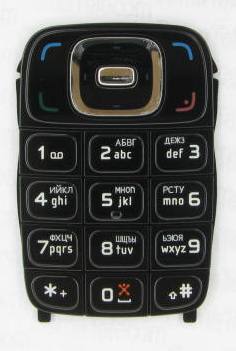 Клавиатура Клавиатура Nokia 6131 black + русс. Клавиатура Nokia 6131 black + русс.