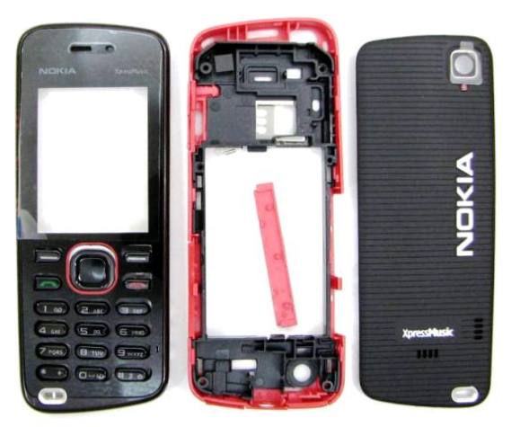 Корпус Корпус Nokia 5220 black-red original Корпус Nokia 5220 black-red original