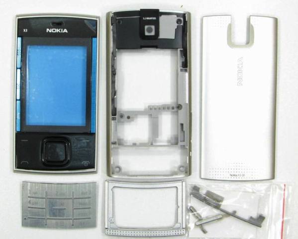 Корпус Корпус Nokia X3 silver-blue original Корпус Nokia X3 silver-blue original